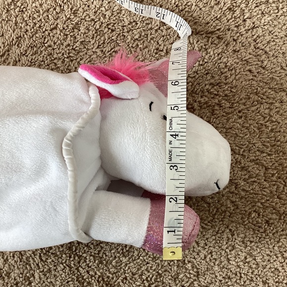 LapGear white and pink unicorn stuffed animal IPad book stand - Picture 9 of 9